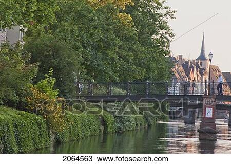 Fishermen Dock By The Ill River, Strasbourg, France View Large Photo Image Stock Image - Fishermen Dock By The Ill River, Strasbourg, France. Fotosearch