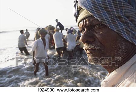 Stock Image - Fishermen. Fotosearch