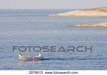 Fishing Boat By Comino Island, Malta View Large Photo Image Stock Image - Fishing Boat By Comino Island, Malta. Fotosearch