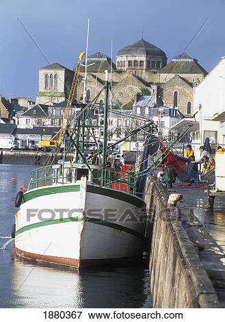 Fishing Boat Moored At Port View Large Photo Image Stock Photo - Fishing Boat Moored At Port. Fotosearch