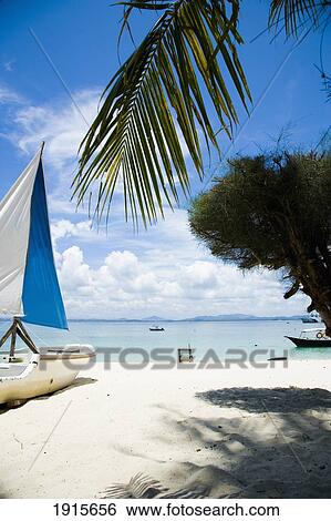 Fishing Boat Moored On Beach View Large Photo Image Stock Photograph - Fishing Boat Moored On Beach. Fotosearch
