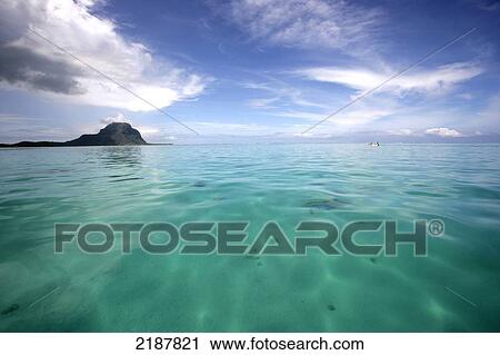 Stock Image - Fishing Boat On The Indian Ocean Mauritius. Fotosearch