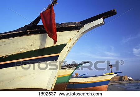 Stock Photo - Fishing Boats On Beach. Fotosearch
