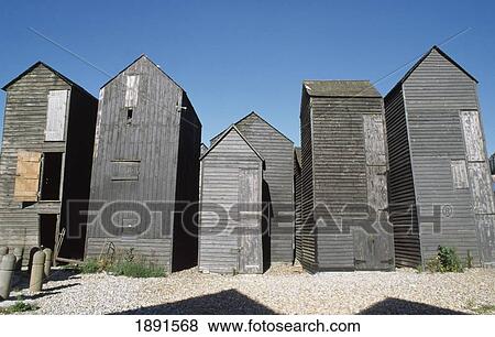 Stock Photo - Fishing Huts. Fotosearch