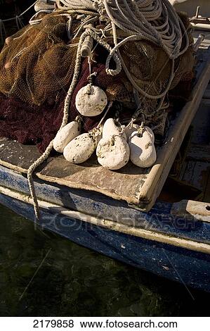 Stock Photo - Fishing Nets And Floats, Kotor Monte. Tif. Fotosearch
