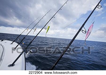 Fishing rods on a boat; panama View Large Photo Image Picture - Fishing rods on a boat; panama. Fotosearch