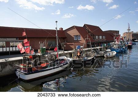 Fishing Trawlers In Alter Hafen (Old Port), Wismar, Germany View Large Photo Image Stock Image - Fishing Trawlers In Alter Hafen (Old Port), Wismar, Germany. Fotosearch