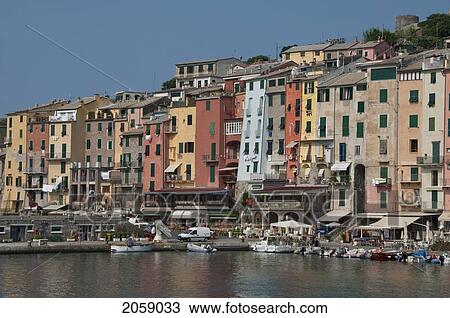 Stock Image - Fishing Village Of Porto Venere, Cinque Terre, Italy.. Fotosearch