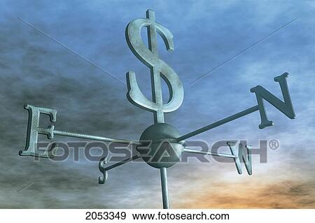 Fl5145, Mark Snyder; Close-Up, Weathervane With A Dollar Sign At The Top View Large Photo Image Stock Photo - Fl5145, Mark Snyder; Close-Up, Weathervane With A Dollar Sign At The Top. Fotosearch