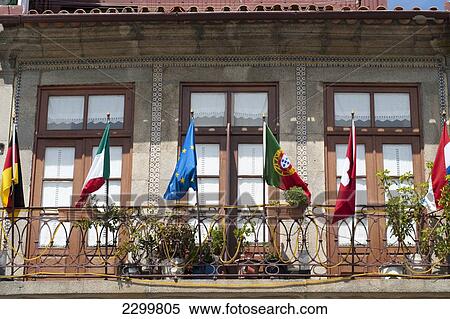 Flags in some hostel balcony, Porto, Portugal View Large Photo Image Stock Photography - Flags in some hostel balcony, Porto, Portugal. Fotosearch