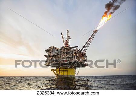 Flame coming off perdido oil rig in gulf of mexico; Corpus christi texas usa View Large Photo Image Picture - Flame coming off perdido oil rig in gulf of mexico; Corpus christi texas usa. Fotosearch