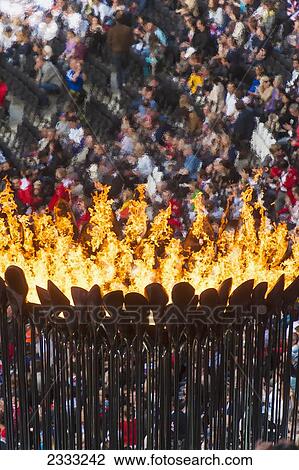 Flames Of Olympic Cauldron Designed By Thomas Heatherwick; London, England, United Kingdom View Large Photo Image Stock Image - Flames Of Olympic Cauldron Designed By Thomas Heatherwick; London, England, United Kingdom. Fotosearch