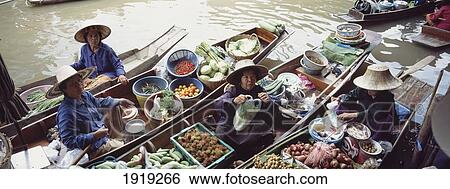 Stock Photograph - Floating Market. Fotosearch