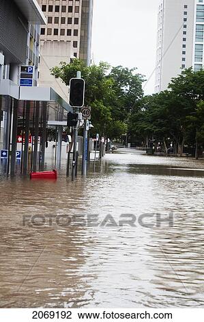 Flooding In An Urban Area; Brisbane Queensland Australia View Large Photo Image Stock Image - Flooding In An Urban Area; Brisbane Queensland Australia. Fotosearch