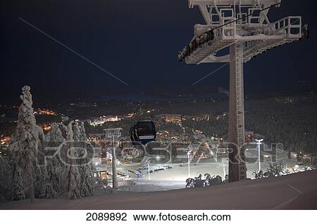 Floodlit Scene Of The Ski Slope And Resort Of Levi, Lapland, Finland View Large Photo Image Stock Image - Floodlit Scene Of The Ski Slope And Resort Of Levi, Lapland, Finland. Fotosearch