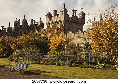 Floors Castle; Scottish Borders Scotland View Large Photo Image Stock Photo - Floors Castle; Scottish Borders Scotland. Fotosearch