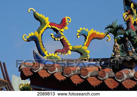 Stock Image - Floral Statue At Qingshui Temple In Taipei, Taiwan, Asia. Fotosearch