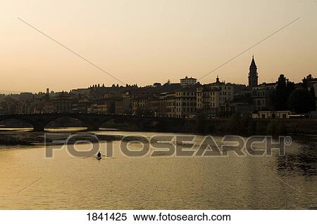 Florence Cityscape At Dusk; Italy View Large Photo Image Stock Photography - Florence Cityscape At Dusk; Italy. Fotosearch