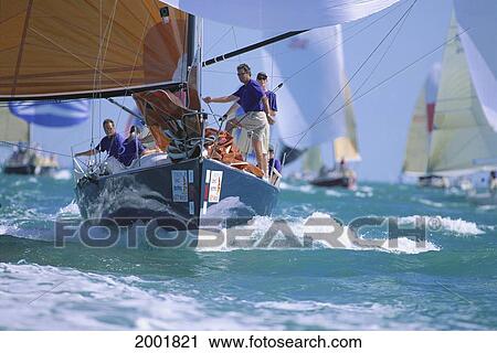 Florida, Key West Race Week, Bow View Of Yacht, Others In Background, Crew View Large Photo Image Stock Image - Florida, Key West Race Week, Bow View Of Yacht, Others In Background, Crew. Fotosearch