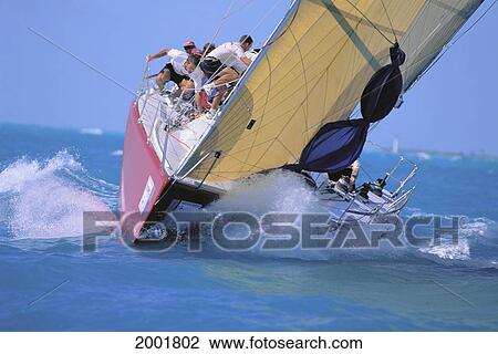 Florida, Miami, Short Ocean Racing Championship (Sorc), Close-Up Of Bow Action Through Waters, Crew Tacking View Large Photo Image Stock Image - Florida, Miami, Short Ocean Racing Championship (Sorc), Close-Up Of Bow Action Through Waters, Crew Tacking. Fotosearch