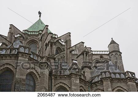 Stock Photo - Flying Buttresses Of The Apsidal Chapel Of Chartres Cathedral, Chartres, France. Fotosearch