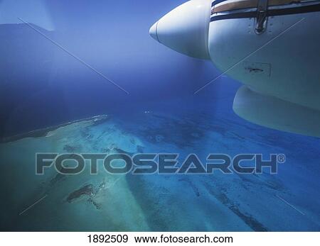 Stock Photo - Flying Past Turks And Caicos Islands. Fotosearch