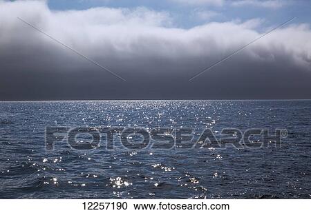 Stock Image - Fog on the Pacific Ocean; British Columbia, Canada. Fotosearch