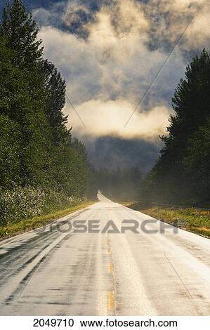 Fog Over Yellowhead Highway And Mountains At Sunrise, Northern British Columbia View Large Photo Image Stock Image - Fog Over Yellowhead Highway And Mountains At Sunrise, Northern British Columbia. Fotosearch