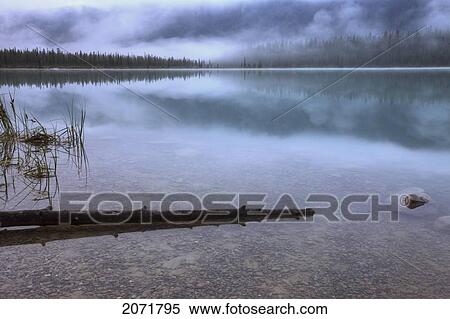 Foggy Morning With Clouds Over Emerald Lake, Yoho National Park, British Columbia View Large Photo Image Stock Photography - Foggy Morning With Clouds Over Emerald Lake, Yoho National Park, British Columbia. Fotosearch