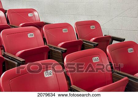 Picture - Folding Chairs In An Auditorium.. Fotosearch