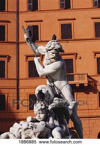 Fontana Del Nettuno, Fountain Of Neptune, Piazza Navona View Large Photo Image Stock Photography - Fontana Del Nettuno, Fountain Of Neptune, Piazza Navona. Fotosearch
