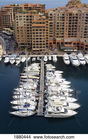 Fontvieille Port, Aerial View View Large Photo Image Picture - Fontvieille Port, Aerial View. Fotosearch