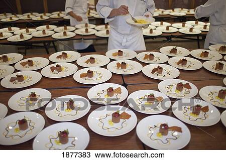 Stock Image - Food Being Prepared For A Wedding At The Beach Club; San Jose Del Cabo, Mexico. Fotosearch