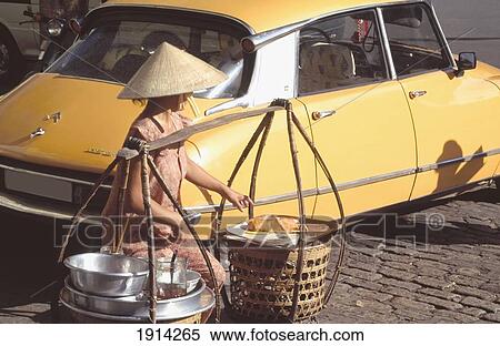 Food Vendor And Yellow Car View Large Photo Image Stock Photography - Food Vendor And Yellow Car. Fotosearch