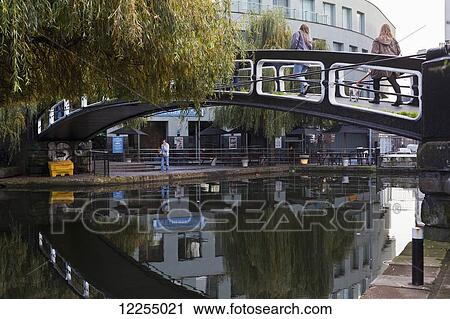 Footbridge over Regent's Canal at Camden Town; London, England View Large Photo Image Stock Image - Footbridge over Regent's Canal at Camden Town; London, England. Fotosearch