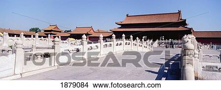 Forbidden City, Taihe Gate Square, Bridge Over Golden Water Stream View Large Photo Image Picture - Forbidden City, Taihe Gate Square, Bridge Over Golden Water Stream. Fotosearch