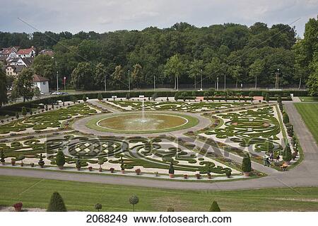 Formal Baroque Gardens At Ludwigsburg Palace; Ludwigsburg Baden-Wurtenburg Germany View Large Photo Image Stock Photo - Formal Baroque Gardens At Ludwigsburg Palace; Ludwigsburg Baden-Wurtenburg Germany. Fotosearch