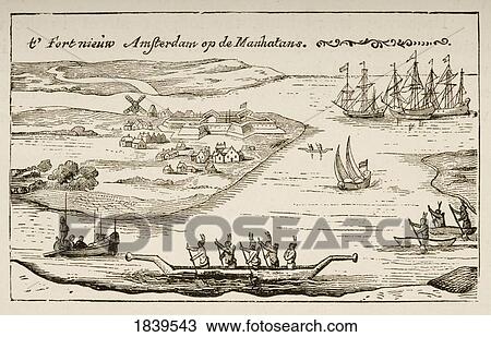 Fort And Settlement Of New Amsterdam On Manhatten Island In 1620S. From American Pictures Drawn With Pen And Pencil By Rev Samuel Manning Circa 1880 View Large Photo Image Stock Image - Fort And Settlement Of New Amsterdam On Manhatten Island In 1620S. From American Pictures Drawn With Pen And Pencil By Rev Samuel Manning Circa 1880. Fotosearch