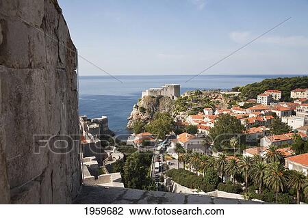 Stock Image - Fort Bokar And St. Lawrence Fortress, Dubrovnik, Dubrovnik-Neretva, Croatia. Fotosearch