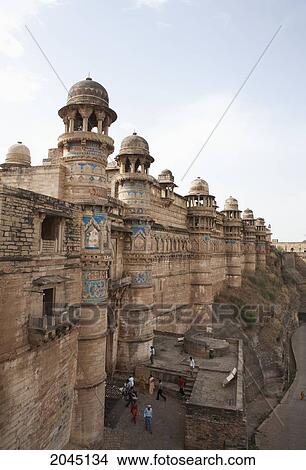 Picture - Fort: Man Singh Palace, Gwalior, Madhya Pradesh, India. Fotosearch