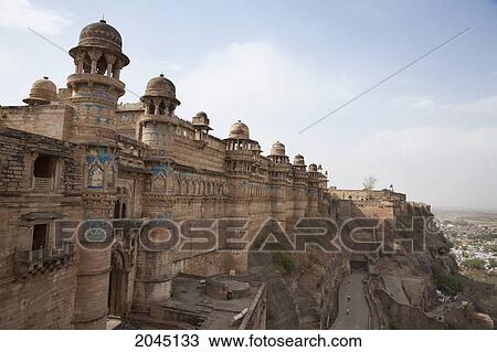 Fort: Man Singh Palace, Gwalior, Madhya Pradesh, India View Large Photo Image Stock Image - Fort: Man Singh Palace, Gwalior, Madhya Pradesh, India. Fotosearch