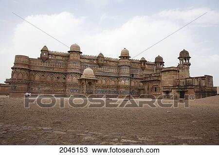 Stock Image - Fort: Man Singh Palace, Gwalior, Madhya Pradesh, India. Fotosearch