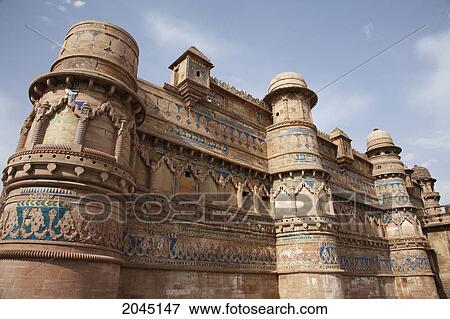 Stock Photo - Fort: Man Singh Palace, Gwalior, Madhya Pradesh, India. Fotosearch