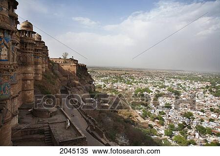 Fort: Man Singh Palace, Gwalior, Madhya Pradesh, India View Large Photo Image Stock Photography - Fort: Man Singh Palace, Gwalior, Madhya Pradesh, India. Fotosearch