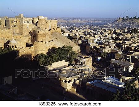 Fort Of Jaiselmere View Large Photo Image Stock Photography - Fort Of Jaiselmere. Fotosearch