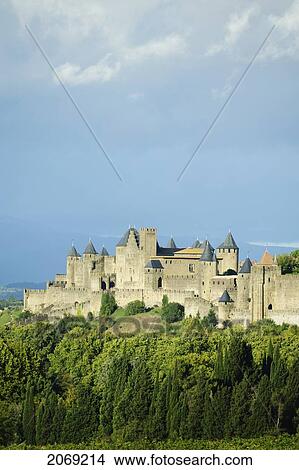 Picture - Fortress; Carcassonne Languedoc France. Fotosearch