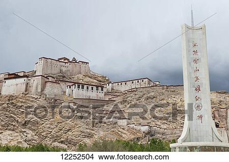 Fortress of Gyangze, Tibetan Friendship Highway; Tibet, China View Large Photo Image Picture - Fortress of Gyangze, Tibetan Friendship Highway; Tibet, China. Fotosearch