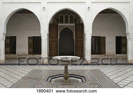 Fountain At Courtyard Of Bahia Palace View Large Photo Image Stock Image - Fountain At Courtyard Of Bahia Palace. Fotosearch