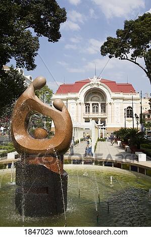 Fountain At Opera House; Ho Chi Minh City (Saigon), Southern Vietnam, Vietnam View Large Photo Image Stock Image - Fountain At Opera House; Ho Chi Minh City (Saigon), Southern Vietnam, Vietnam. Fotosearch
