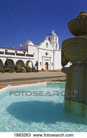Fountain At San Luis Rey Mission Church; Oceanside, California, United States Of America View Large Photo Image Stock Image - Fountain At San Luis Rey Mission Church; Oceanside, California, United States Of America. Fotosearch
